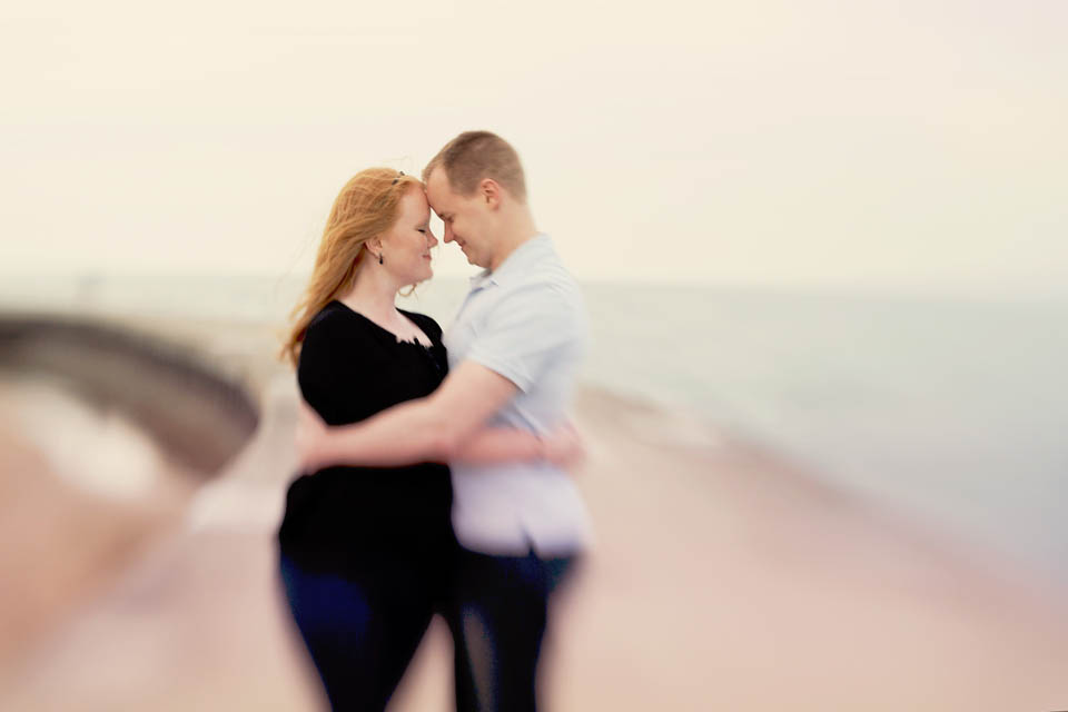 tilt shift engagement portrait