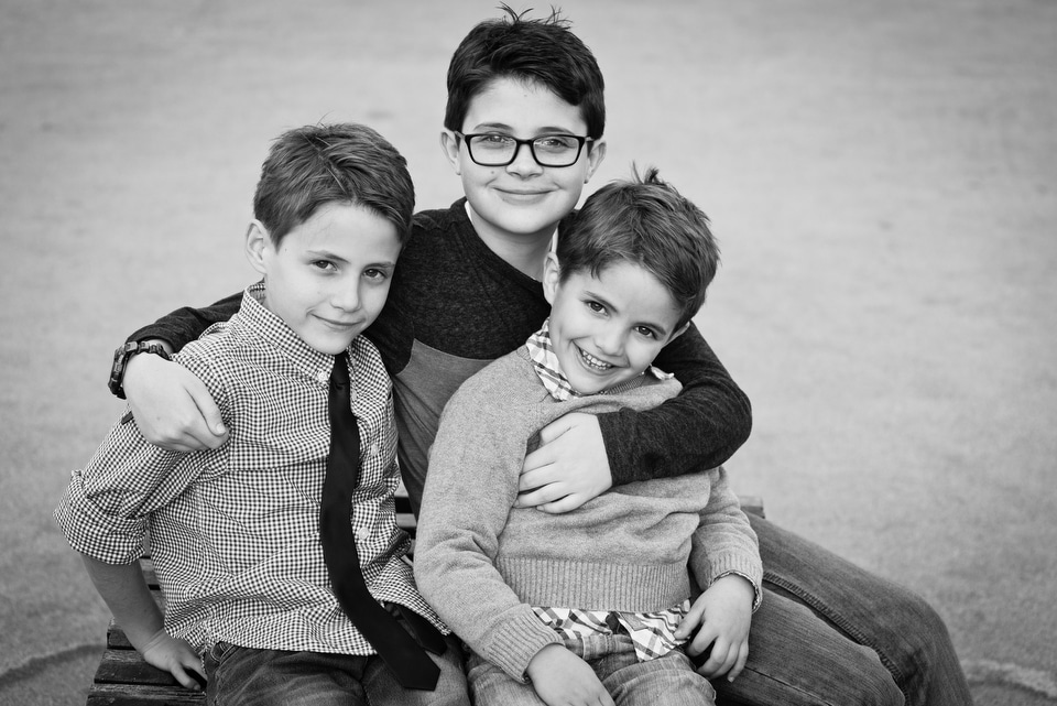 portrait of three brothers in Denver