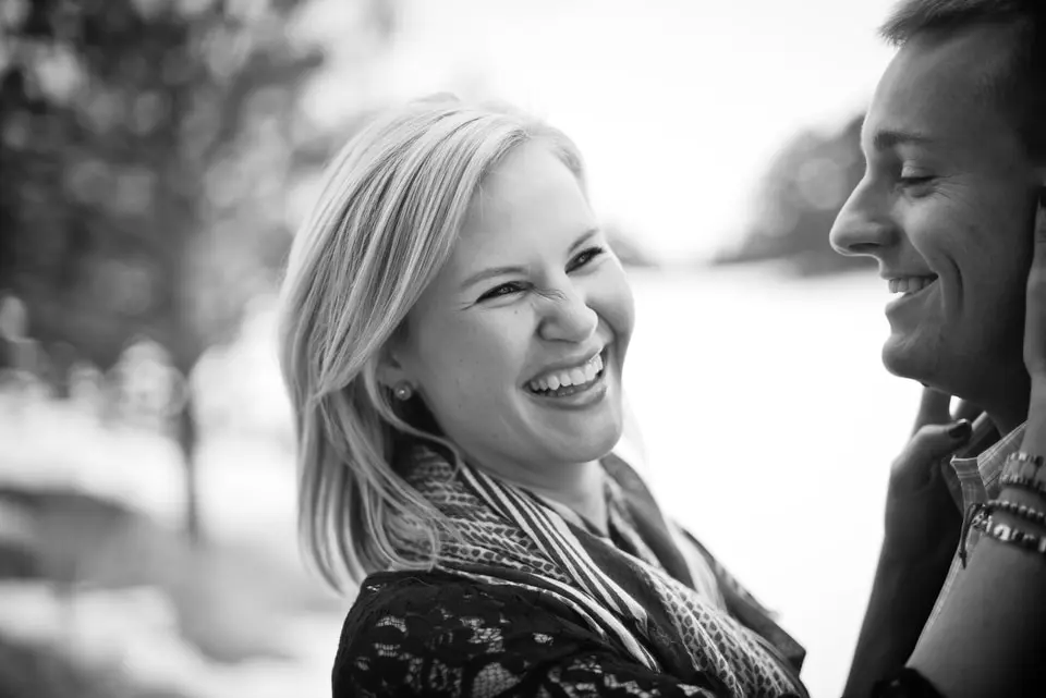laughing engagement