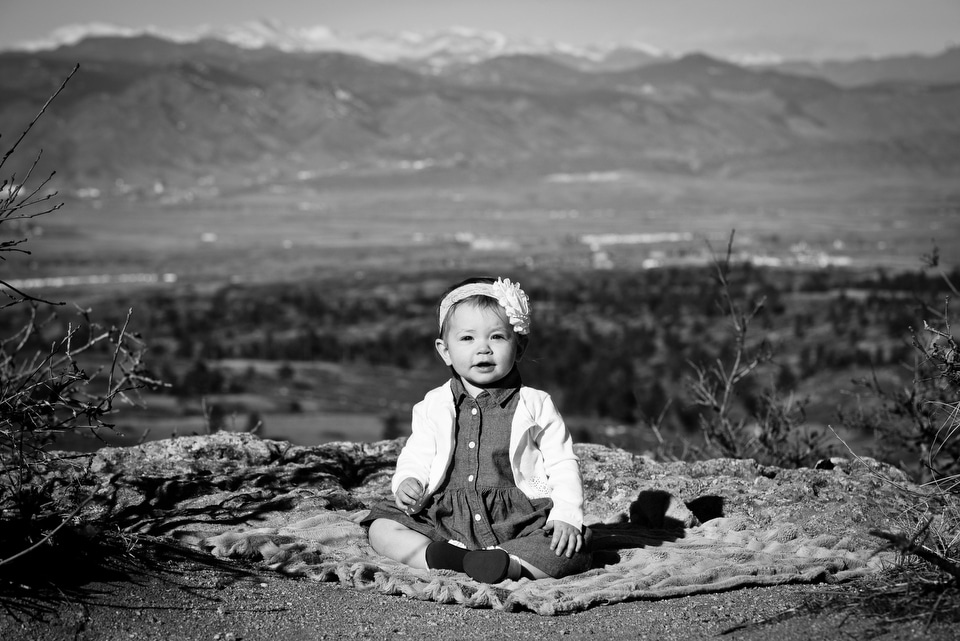 Violet's 1 year portraits at Daniel's Park