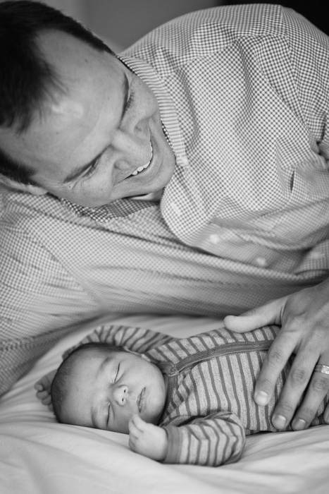dad with newborn son