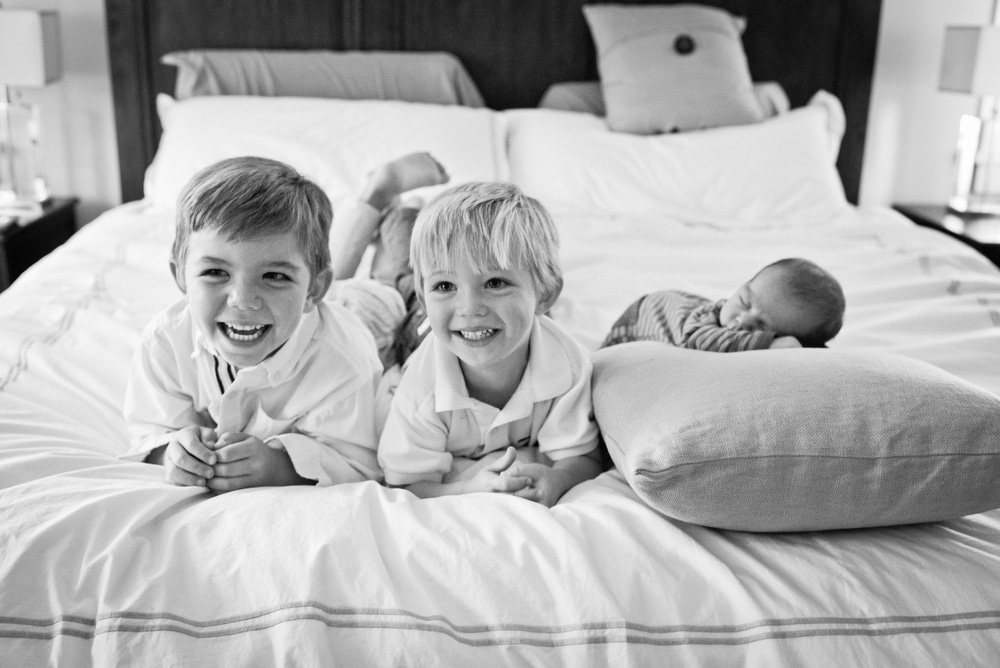 three brothers portrait during a newborn photographer session in Denver