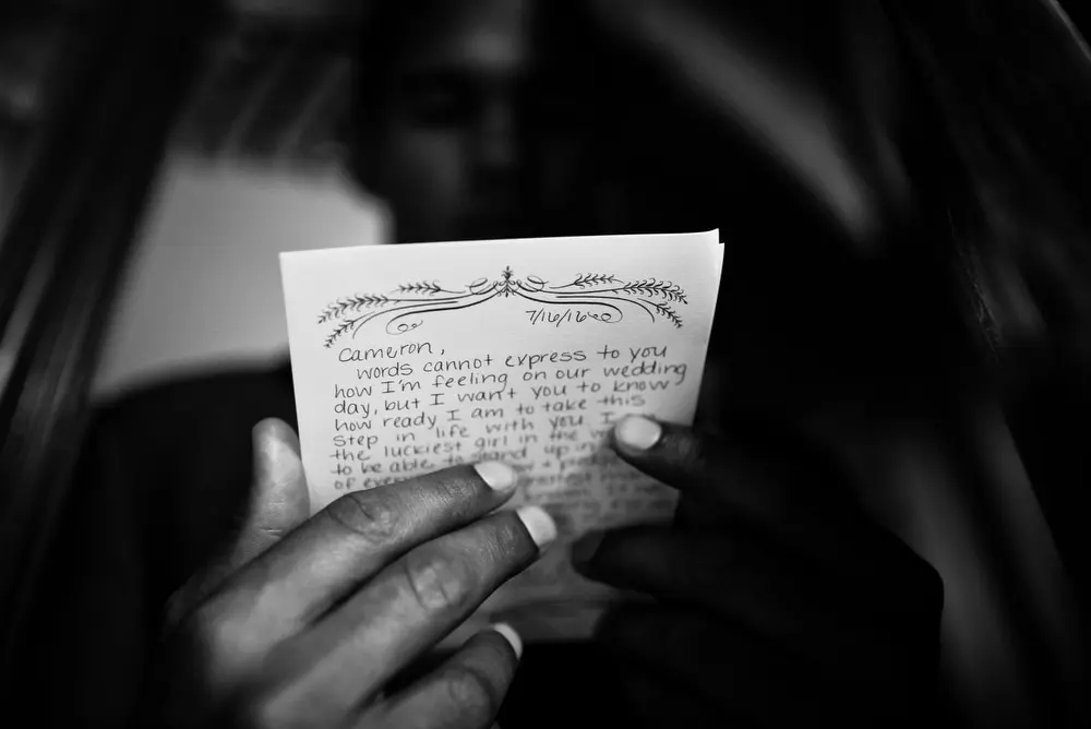 groomsman with letter