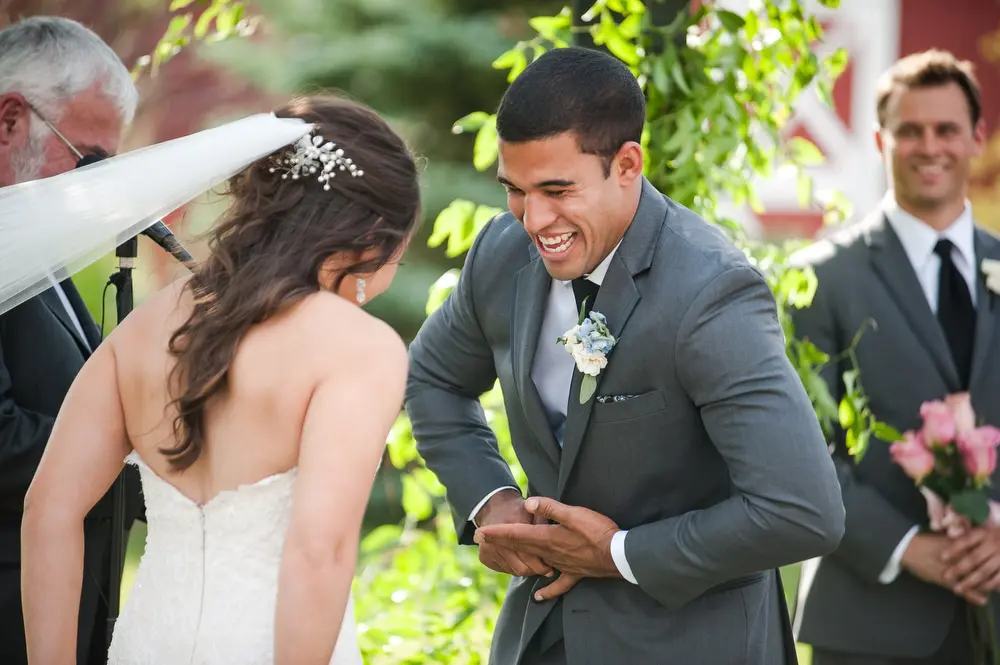 groom with stuck ring
