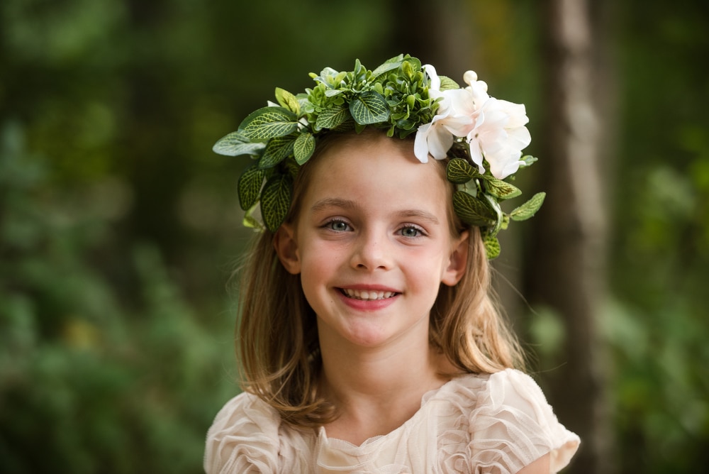 flower girl with flower crown