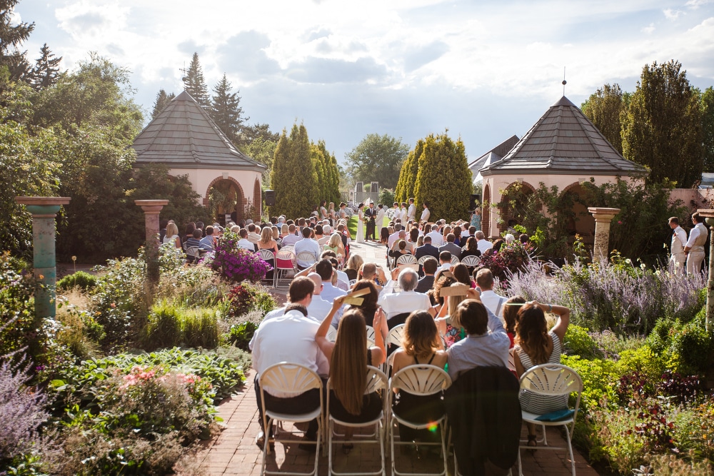 wedding ceremony at denver botanic gardens