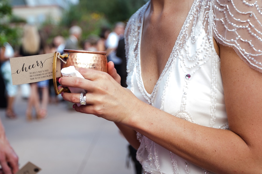 copper mug with bride