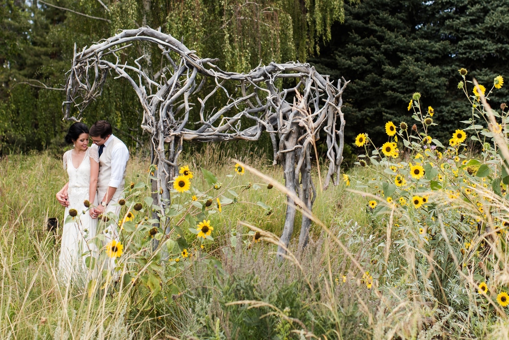 denver botanic garden wedding portrait