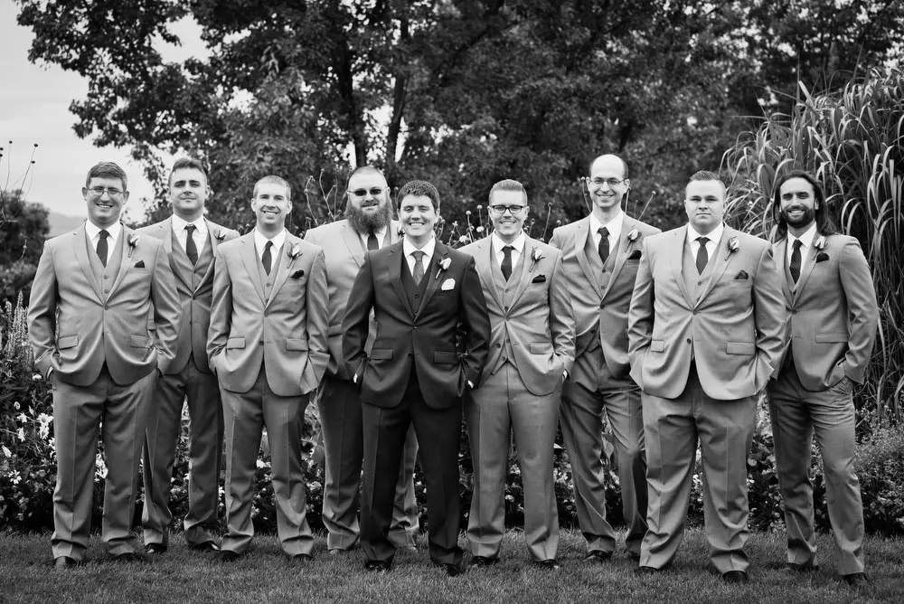 groomsmen at hudson gardens