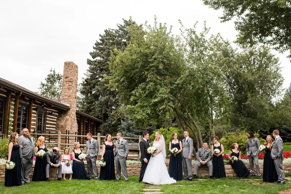large bridal party