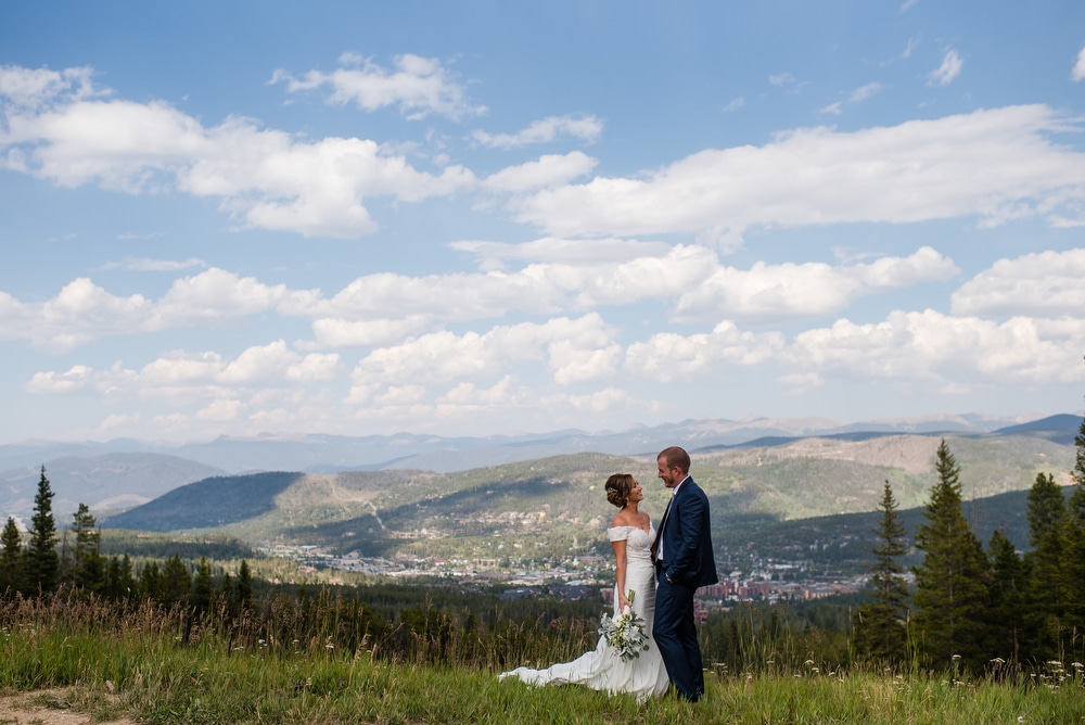 mountaintop wedding portrait breckenridge
