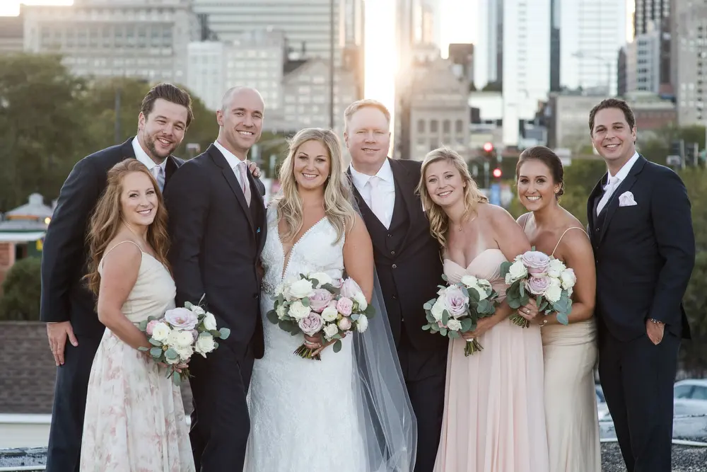 wedding party portrait in Chicago