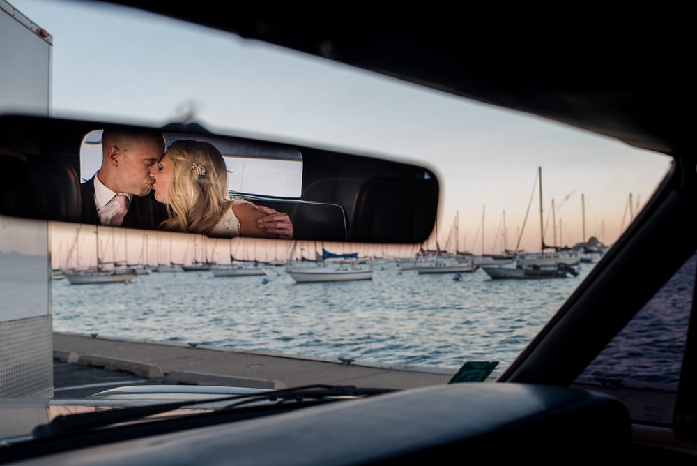 wedding portrait in old Rolls Royce