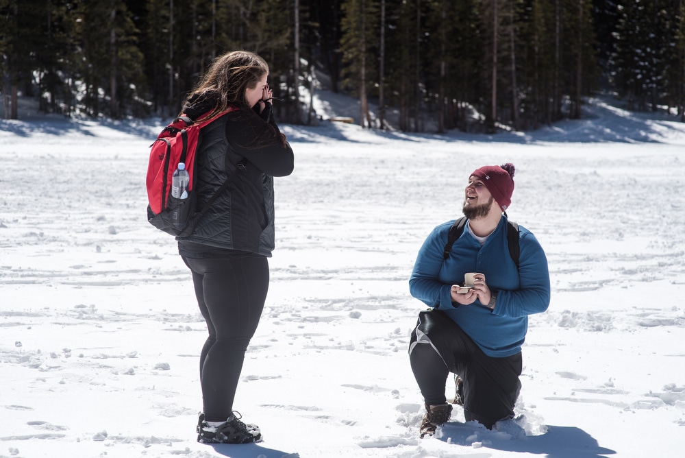 fun wedding proposal RMNP