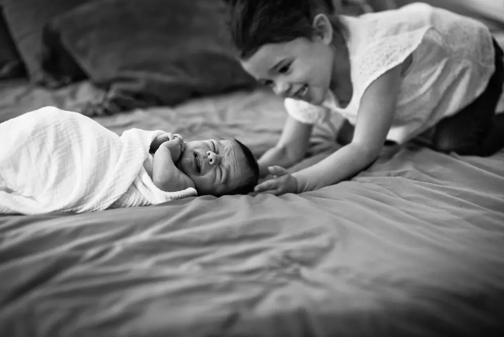 baby on bed