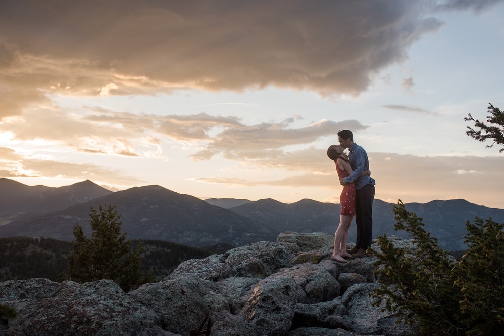 mountaintop engagement photography