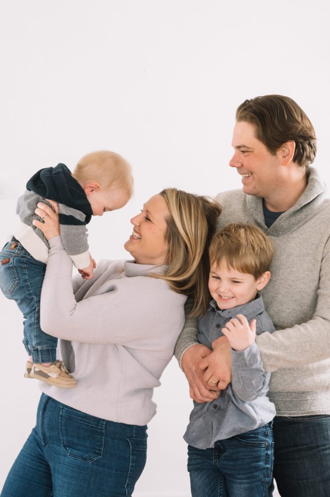 family portraits in studio in Denver