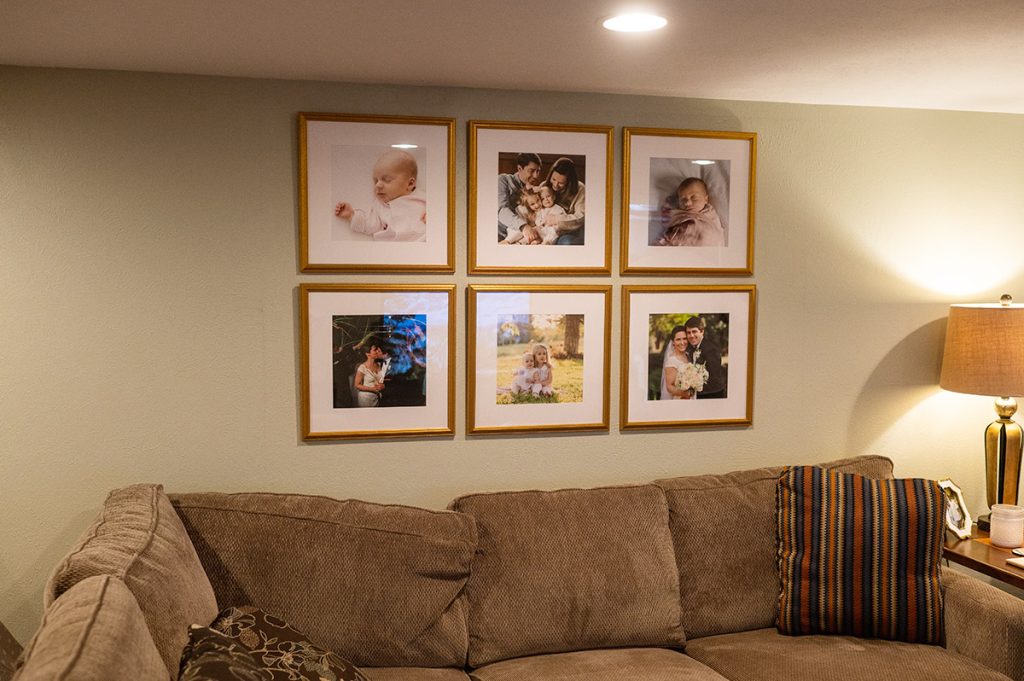 best of 2022 Denver family and newborn photographer wall gallery
