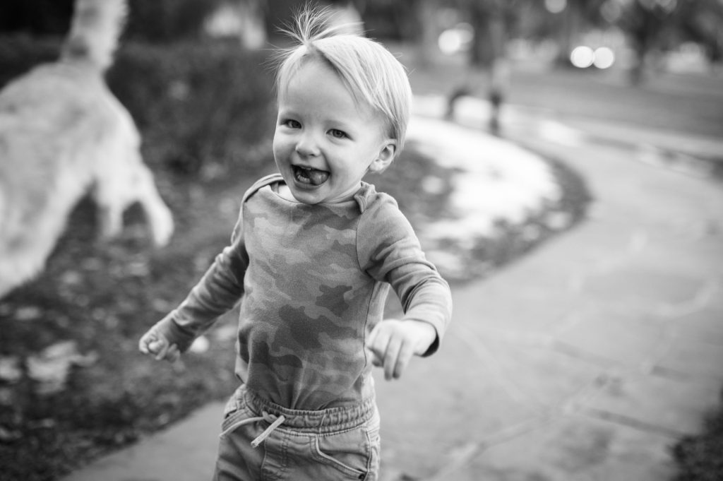 toddler running